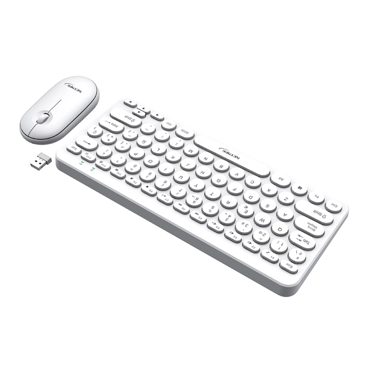 Combo Netmak Inalambrico Teclado + Mouse Blanco Art.NM-KB850-W